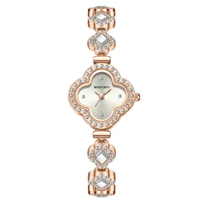 Live streaming hot-selling fashion four-leaf clover bracelet quartz watch emerald women's watch women's watch manufacturer wholesale - 11