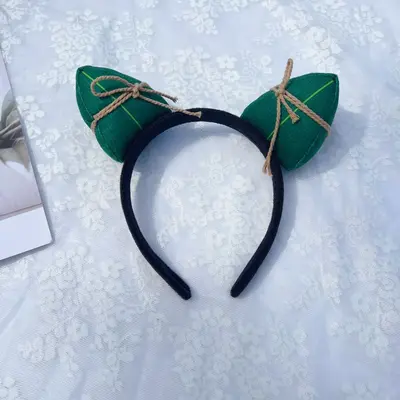 Cute Green Artificial Zongzi Headband for Women - 8