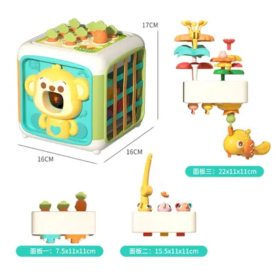 Six-Sided Montessori Busy Cube Sensory Educational Toy - 6