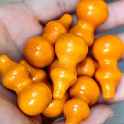 Fabrika doğrudan satış su kabağı ahşap boncuklar şeftali ağacı el sanatları ahşap küçük su kabağı toptan diy el yapımı yaratıcı asılı oyuncaklar - 7