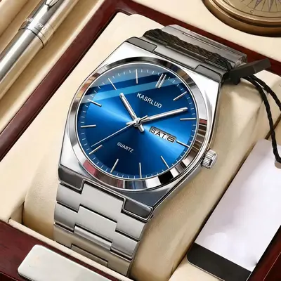 Neue Modell Uhr Exportschlager wasserdicht Nachtsicht Kalender Herrenarmbanduhr Business Edelstahl hochwertig trendige Quarz-Armbanduhr - 9