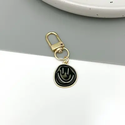 Rainbow Metal Smiley Face Keychain, First Day of School Gift - 12