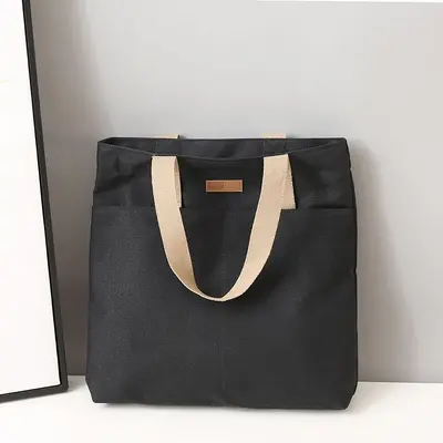 Large-Capacity Canvas Women's Single Shoulder Bag, Simple and Versatile - 6