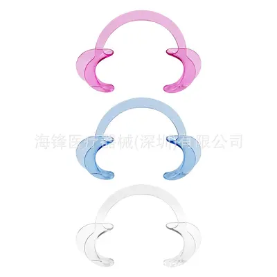Dental mouth opener, C-shaped, disposable