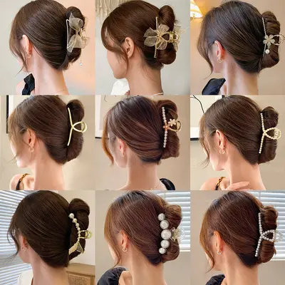 Haarklammer aus Metall mit Hai-Motiv, große Haarspange für den Hinterkopf, Internet-Star-Haarspange für Damen, Haarschmuck zum Großhandelspreis