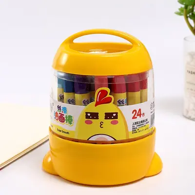 12 renkli yağlı pastel seti çocuk boyama boyama mum boya anaokulu grafiti fırça öğrenci sanat malzemeleri toptan - 12