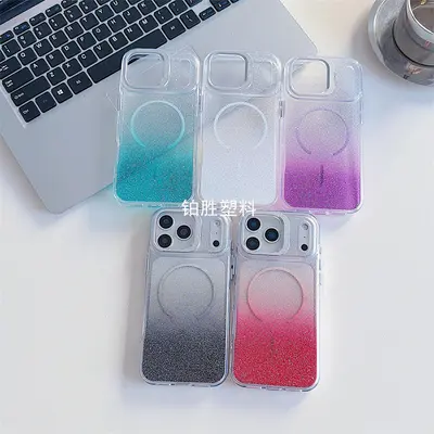 新款适用于苹果IPhone 17 ProMax闪粉渐变16 ProMax亮彩16E透明壳 - 2