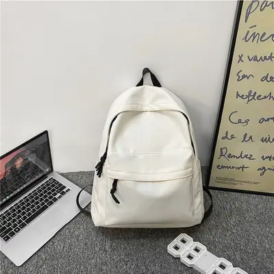 Men's Black Backpack, Simple Design for College and High School Students - 4