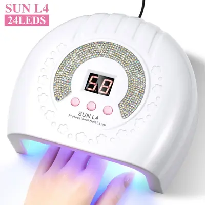 Nail art fototerapi lambası çabuk kuruyan 54W mini pişirme lambası 24 lambalı oje tutkal kurutucu ev tipi tırnak sanat lambası ellerinize zarar vermez