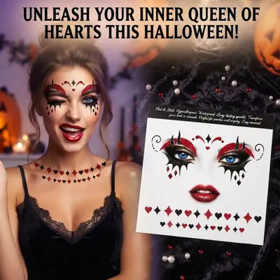 Waterproof Face Glitter Stickers for Halloween and Festival Makeup - 4