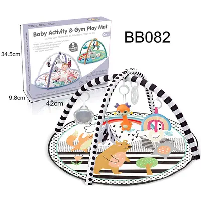 Baby Ball Pit Fence with Activity Rack and Crawling Play Mat