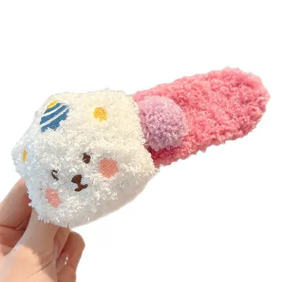 Plüsch Pudding Teddybär niedliche Entenschnabel Haarklammer Haarschmuck große Spange Pony Hinterkopf Mädchen japanischer Stil Herbst super süß