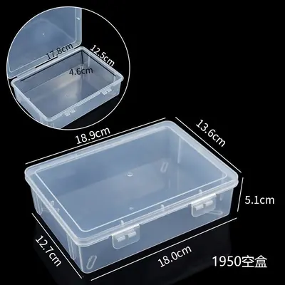 Şeffaf yükseltilmiş çift toka boş kutu donanım alet saklama kutusu PP kalınlaşmış vida parçaları aksesuarları evrensel ambalaj kutusu - 11