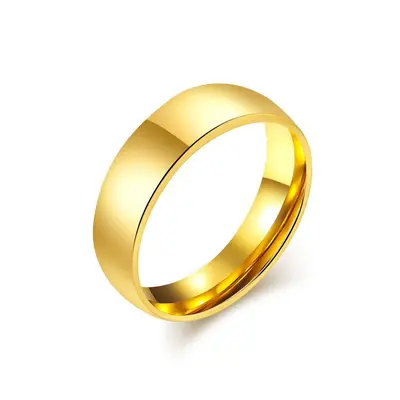 Cross-border popular accessories 2 3 4 6 8MM titanium steel plain ring shiny ring stainless steel inner and outer curved ring - 3