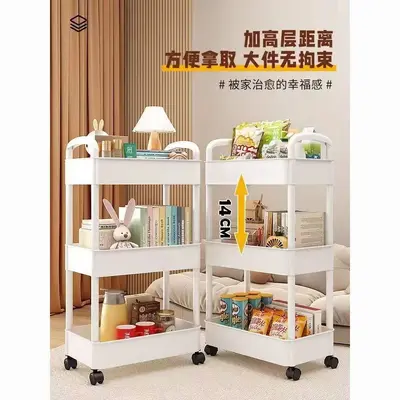 Leiter-Lagerregal Küche Schlafzimmer Bodenstütze mehrschichtige Snack-Regal Heim abnehmbar Baby-Produkt-Lagerregal