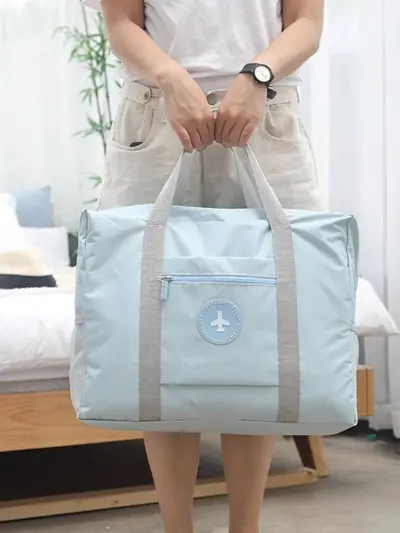 Reisetasche Gepäcktasche Wickeltasche Aufbewahrungstasche großes Fassungsvermögen Tragegriff leicht wasserdicht Kurztrip Reisegepäck faltbar - 3
