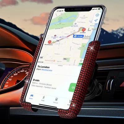 Neuer diamantbeschichteter Auto-Lüftungsschlitz Smartphone-Halter Großhandel Auto-Navigationshalter für Frauen Gravitationssmartphone-Halter - 10