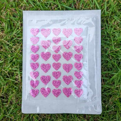 Renkli kalp sivilce yaması çay ağacı yağı hidrokolloid glitter - 11