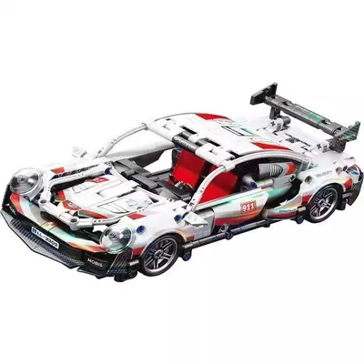 Lambo Cyberpunk Pull-Back Racing Car, Small Particle Building Blocks - 6