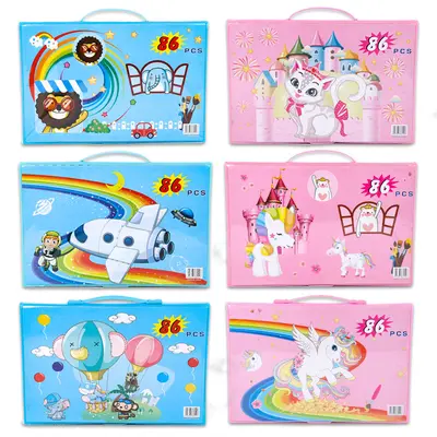 Back-to-School-Schulklassen-Geschenke 86-teiliges Aquarellstift-Set Kinder-Malset Farbstift-Set Geschenkbox Großhandel - 7