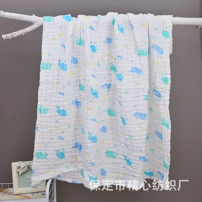 100% Cotton Six-Layer Baby Muslin Blanket, 110x110 cm, Four-Season - 9