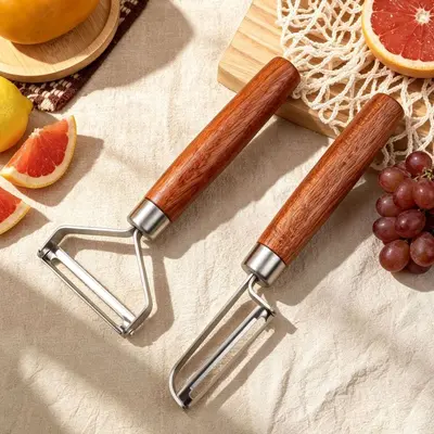 Xiangsi Wood Stainless Steel Peeler Grater Fruit Potato Vegetable Paring Knife Practical Kitchen Tool Gourd Scraper