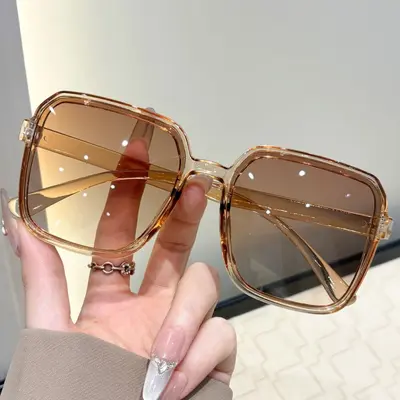 Women's Square Large-Frame Sunglasses, UV Protection, 6-Piece Set - 3