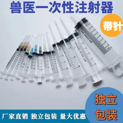 Veterinary Disposable Plastic Syringe 20ml, Multiple Sizes 1ml to 50ml