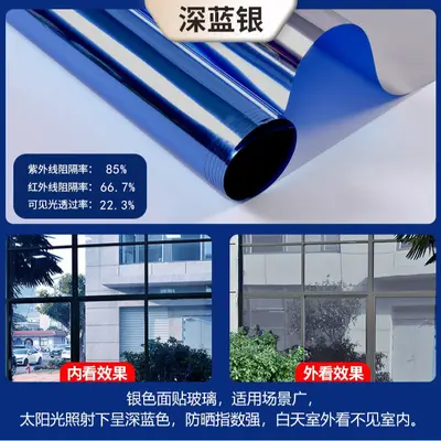 Full Blackout Window Film, Sun Protection Heat Insulation, Anti-Peep - 9