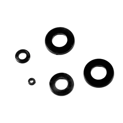Nylon Washer M2-20 Plastic Gasket Insulation Spacer, Black and White - 3