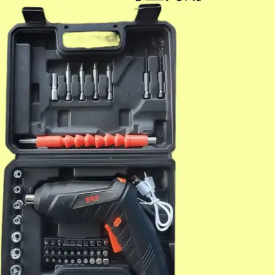 Cordless electric screwdriver, mini drill, with accessories - 2