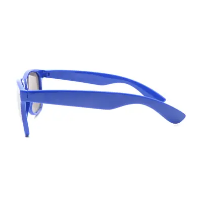 Solid Color Rivet Sunglasses with Logo - 5