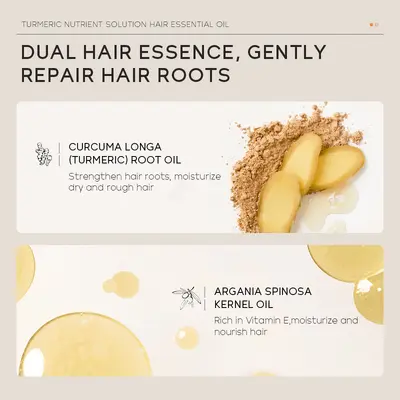Turmeric Hair Care Oil 40ml, Smoothing, for Dry Hair - 5