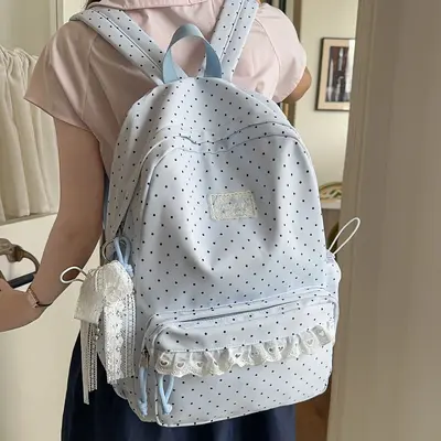 Polka Dot Student Backpack