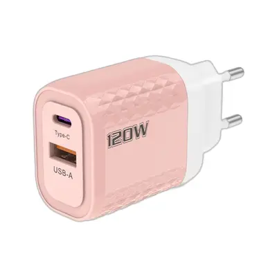 120W Fast Charger, Compatible with Apple and Huawei, Dual-Port A+C