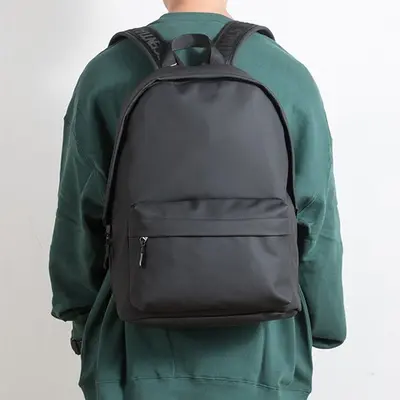 Leather material, waterproof backpack, premium niche design backpack, unisex college-style school bag, water-resistant. - 2