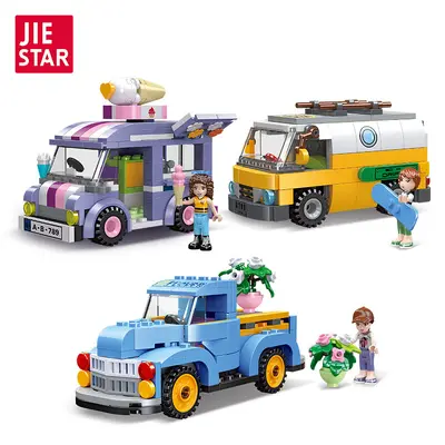 Chenghai Jiexing 59232 kız DIY sokak manzarası küçük parçalı yapı blokları - 6