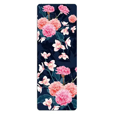 Foldable Ultra-Thin Wide 80 cm Suede Print Rubber Yoga Mat 1.5 mm - 10
