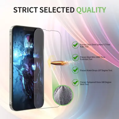 Panzerglasfolie für iPhone 18 Pro, kompatibel mit 17/16 PM und 13 Pro