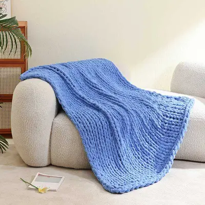 Bohemian Knitted Camping Blanket, Thick Sofa Throw - 11