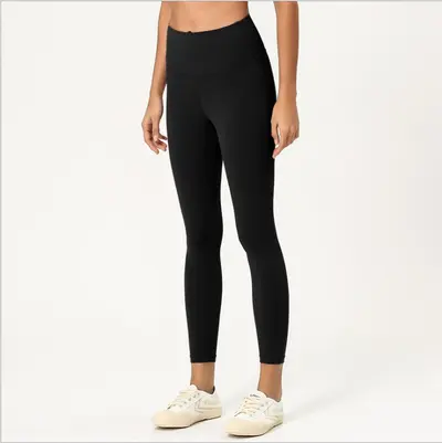 Double-Sided Brushed Women's Yoga Pants, High Waist, Butt-Lifting, 7/8 Length - 9