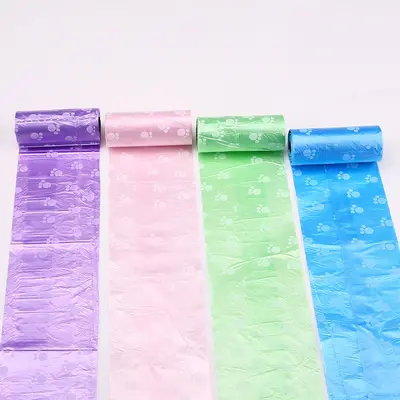 Pet Waste Bags with Tear-Off Perforation for Cats and Dogs