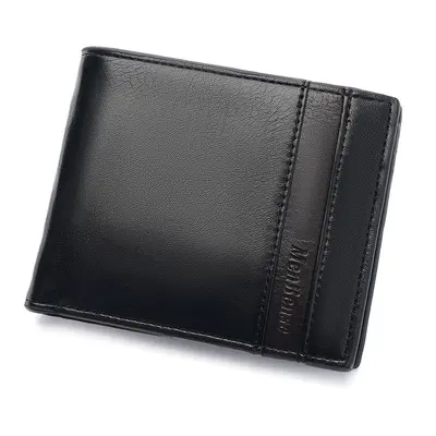 Men's Short Leather Wallet, Large Capacity and Durable - 7