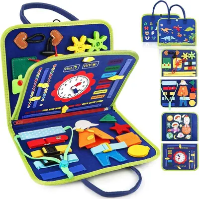 Felt Busy Board, Montessori Early Learning Toy, DIY Quiet Book - 12
