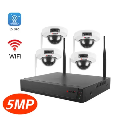5MP WiFi dome camera set, 4CH/8CH wireless NVR