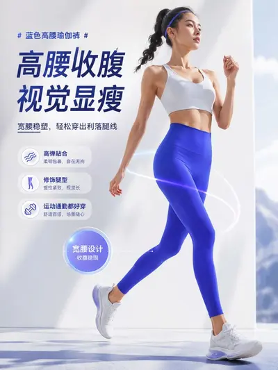 Kadın Yoga Pantolonu, Yüksek Bel, Kalça Kaldırıcı, Hızlı Kuruyan - 3