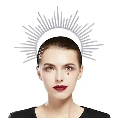 Amazon Taç Bandı Tanrıça Fermuar Kravat Halo Cadılar Bayramı Kostüm Şapkalar Cosplay Kravat Hairband