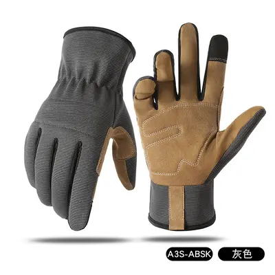 Outdoor Work Gloves, Wear-Resistant Palm, Anti-Slip, Touchscreen Compatible - 10