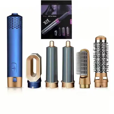 5-in-1 Hot Air Hair Dryer Brush with Auto Hair Suction, Bladeless - 12