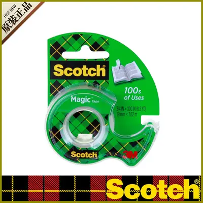Genuine 3M Scotch 810 Magic Invisible Tape for Students - 12